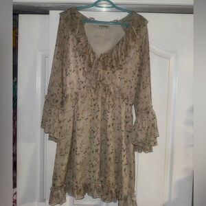 Eva Mendes for New York & Company Floral Long Sleeve Dress